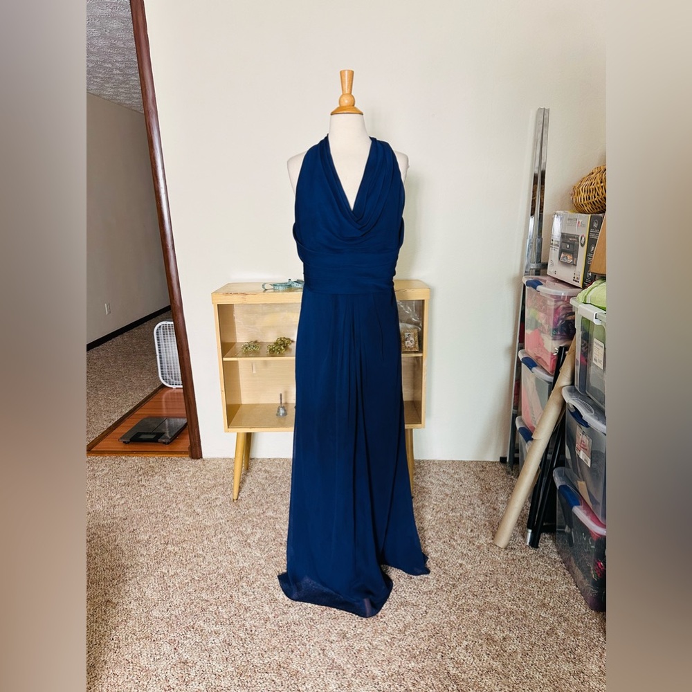 Blue Full Length Wedding/ Bridesmaid Dress